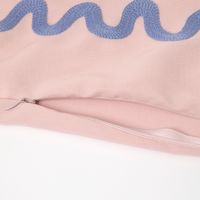 FLOWER刺繍クッションカバー ピンク LAKOLE/ラコレ