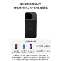 モバイルバッテリー 10000mAh 大容量 マグネット式 Qi2 ワイヤレス充電 EC-C38BK エレコム 1個