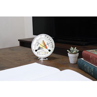 アナログ温湿度計 熱中症・インフルエンザ危険度表示 電池不要 壁掛け可能 ドリテック O-329GY 1個