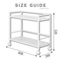 アスカ デスクワゴン ワイド2段 DWG04W 1台（直送品）