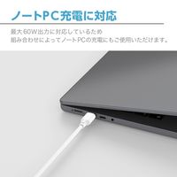 センチュリー PD60W対応TypeーCケーブル1.2m CC-JD60W12WH Type-CtoC Cable 1_2m 1個