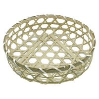 アサヒグリーン 竹かご 2色丸篭被せフタ付G 3642 1ケース(100個(1個×100))（直送品）