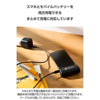 モバイルバッテリー 5000mAh USB-C端子一体型 阪神タイガースロゴ入 黒 DE-C43L-5000HBK エレコム 1個（直送品）