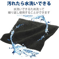 液晶クリーナー クリーニングクロス 超強力 特厚 超極細繊維 15×15cm ブラック KCT-007BK エレコム 1個（直送品）