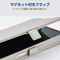 AQUOS wish5 (SH-52F) ケース ハンドストラップ付 グレージュ PM-S251PLFY4GB エレコム 1個（直送品）