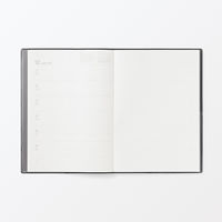 無印良品 月曜始まりマンスリー ウィークリースケジュール帳 ２０２５年１２月始まり Ａ５ ダークグレー 良品計画