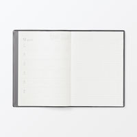 無印良品 月曜始まりマンスリー ウィークリースケジュール帳 ２０２５年１２月始まり Ｂ６ ダークグレー 良品計画