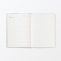 無印良品 月曜始まりマンスリー ウィークリースケジュール帳 ２０２５年１２月始まり Ａ５ ホワイトグレー 良品計画