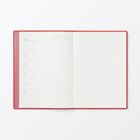 無印良品 月曜始まりマンスリー ウィークリースケジュール帳 ２０２５年１２月始まり Ｂ６ 赤 良品計画