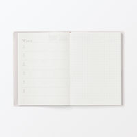 無印良品 月曜始まりマンスリー ウィークリースケジュール帳 ２０２５年１２月始まり Ａ６ ホワイトグレー 良品計画