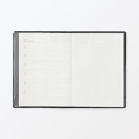 無印良品 月曜始まりマンスリー ウィークリースケジュール帳 ２０２５年１２月始まり Ａ６ ダークグレー 良品計画