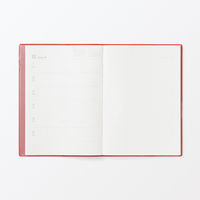 無印良品 月曜始まりマンスリー ウィークリースケジュール帳 ２０２５年１２月始まり Ａ５ 赤 良品計画