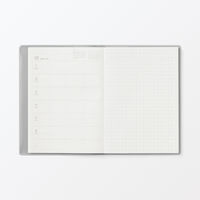 無印良品 月曜始まりマンスリー ウィークリースケジュール帳 ２０２５年１２月始まり Ａ６ グレー 六輝 祝日 月齢なし 良品計画