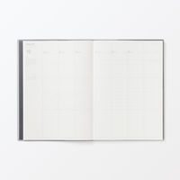 無印良品 月曜始まりバーチカルスケジュール帳 ２０２５年１２月始まり Ａ５ 黒 マンスリー ウィークリ― 良品計画