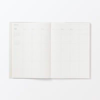 無印良品 月曜始まりバーチカルスケジュール帳 ２０２５年１２月始まり Ａ５ 白 マンスリー ウィークリ― 良品計画