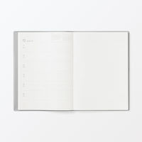 無印良品 月曜始まりマンスリー ウィークリースケジュール帳 ２０２５年１２月始まり Ａ５ グレー 六輝 祝日 月齢なし 良品計画