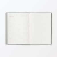 無印良品 月曜始まりマンスリー ウィークリースケジュール帳 ２０２５年１２月始まり Ｂ６ グレー 六輝 祝日 月齢なし 良品計画