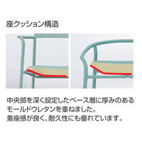 【組立設置込】コクヨ エニー チェアー スタックスツール 固定脚 背なし ホワイトブラウン K01-ZB80CZ-M1G2M11 1脚（直送品）