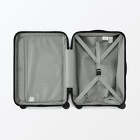 無印良品 バーを自由に調節できる フロントオープンキャリーケース ３２Ｌ 黒 タテ５４×ヨコ３７×マチ２４ｃｍ 良品計画