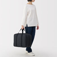 無印良品 たためる 撥水 旅に便利なボストンバッグ 黒 タテ３４×ヨコ４４×マチ２６ｃｍ 良品計画