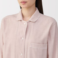 無印良品 レディース 婦人 脇に縫い目のない 二重ガーゼ長袖パジャマ 婦人ＸＬ ライトピンク 良品計画