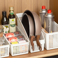 収納バスケット  メッシュバスケット Ｂ5 ダークグレー　幅21.4×奥行28.9×高さ8.8cm　1個 オリジナル