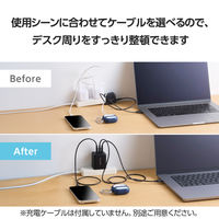 エレコム USB充電器 タイプC PD 100W USBーC×3 パソコン充電 ブラック EC-AC113100BK 1個