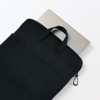 無印良品 ポリエステル 縦型クッションパソコンケース １４型用 黒 良品計画