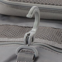 無印良品 ポリエステル 吊るして使える着脱ポーチ付ケース ミディアムグレー 約１２×１８×４．５ｃｍ 良品計画