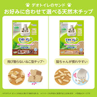 猫砂 デオトイレ 飛び散らないねこ型チップ  天然木 消臭・抗菌チップ 4L 1袋 ユニ・チャーム