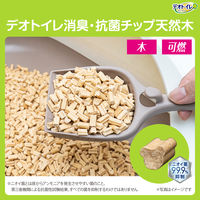 猫砂 デオトイレ 飛び散らないねこ型チップ  天然木 消臭・抗菌チップ 4L 4袋 ユニ・チャーム