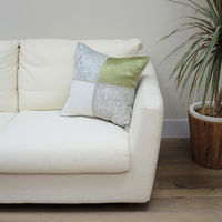 川島織物セルコン 川島織物セルコン エレガントパッチ 背当クッションカバー 450×450mm ブルー LL1362_08B 1枚（直送品）