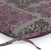 川島織物セルコン ジオメドリ シートクッション 幅450×奥行430×高さ50mm ブラウン LN1364_98BR 1枚（直送品）