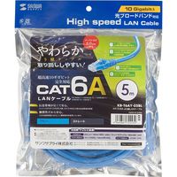 サンワサプライ カテゴリ6Aより線LANケーブル KB-T6AY-05BL 1個