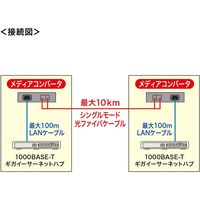 サンワサプライ 光メディアコンバータ(ギガビット、シングルモード) LAN-EC212RL10 1個（直送品）