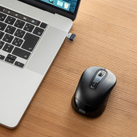 ワイヤレスマウス　無線　3ボタン　中型サイズ　ブルーLED　MA-WBLC41BK　サンワサプライ　1個（直送品）