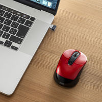 サンワサプライ ワイヤレスマウス 無線 3ボタン 中型サイズ ブルーLED Type-C MA-WBLC41R 1個