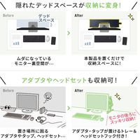 サンワサプライ モニター裏収納ラック（幅60cm） MR-STN2BK 1台（直送品）