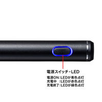 サンワサプライ 充電式極細タッチペン(ブラック) PDA-PEN47BK 1本