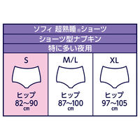 ナプキン 生理用品 特に多い夜用、ショーツ型 Sサイズ ソフィ 超熟睡ショーツ 1パック（6枚） ユニ・チャーム