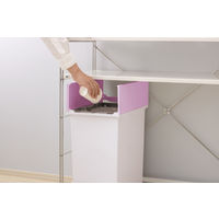 リス 抗菌 棚下で使えるペダルダストボックス45L ニーナカラー ピンク 1個 オリジナル ゴミ箱 日本製 幅270×奥行425×高さ480mm オリジナル