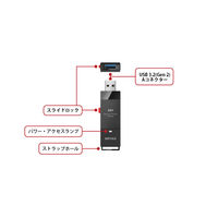 ポータブルSSD 2TB バッファロー 外付け 超小型 Type-Cコネクタ付属 USB3.2（Gen2）SSD-SCT2.0U3-BA（直送品）