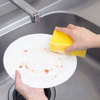 キッチンスポンジ カラースポンジ 10P ソフト 泡立ち グラス・食器洗い Yー03（イエロー）1パック（10個入）キクロン