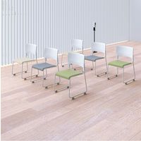 中央可鍛工業 MORループスタッキングチェア(抗菌・耐アルコール・耐次亜塩素酸) ライトグレー 1脚 オリジナル