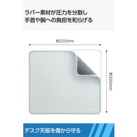 マウスパッド 布製 撥水 高耐久 ほつれにくい 滑り止め 抗菌 グレー MP-ALMWGY エレコム 1個（直送品）