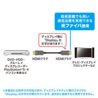 サンワサプライ 8K/60Hz 4K/120Hz対応光ファイバHDMIケーブル KM-HD20-UFB20LP 1個