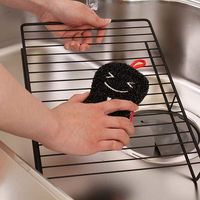 ニコット（Nicott）ニコニコスポンジ ハッピー ブラック スポンジ 1セット（1個×5） サンベルム