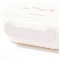 (らこれキッズ)ブロックロゴランチボックス アイボリー 弁当箱 LAKOLE/ラコレ