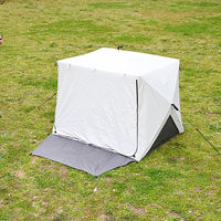 YAMAZEN パッとサッとサンシェード キューブ シルバーコーティング テント 簡単設営&撤収 PATC-150(WH) 1台（直送品）