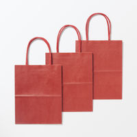 無印良品 紙袋 大 赤 ３枚 約幅１３．５×奥行８×高さ１７ ｃｍ 1セット（1個（3枚入）×2） 良品計画